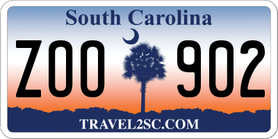 SC license plate ZOO902
