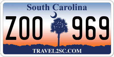 SC license plate ZOO969