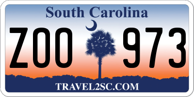 SC license plate ZOO973