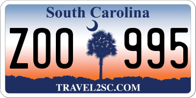 SC license plate ZOO995