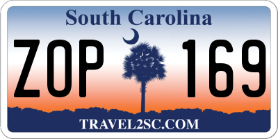 SC license plate ZOP169