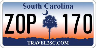 SC license plate ZOP170