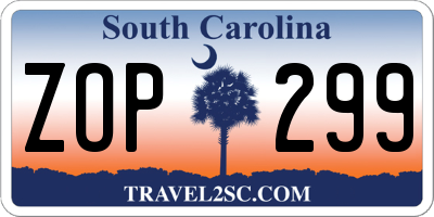 SC license plate ZOP299