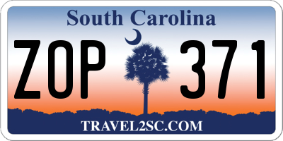 SC license plate ZOP371