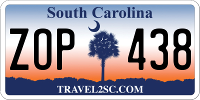 SC license plate ZOP438