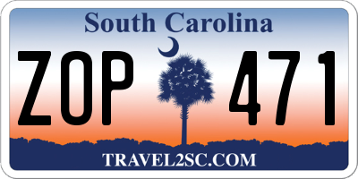 SC license plate ZOP471