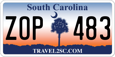 SC license plate ZOP483