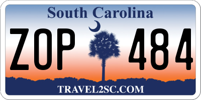 SC license plate ZOP484