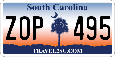SC license plate ZOP495