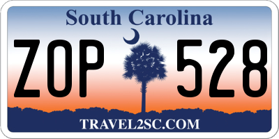 SC license plate ZOP528