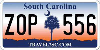 SC license plate ZOP556