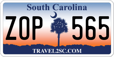 SC license plate ZOP565
