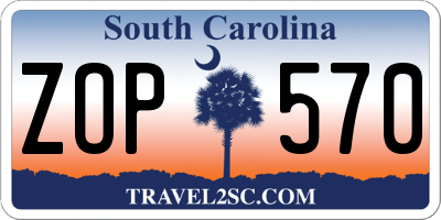 SC license plate ZOP570