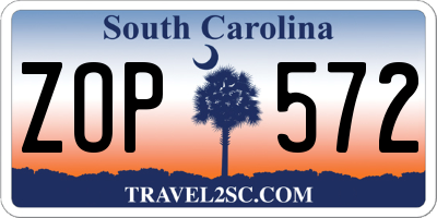 SC license plate ZOP572