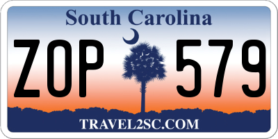 SC license plate ZOP579