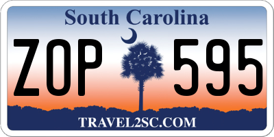 SC license plate ZOP595