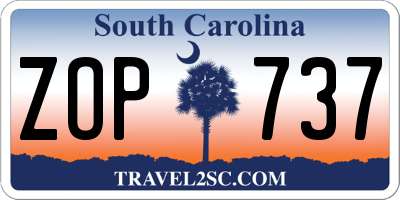 SC license plate ZOP737