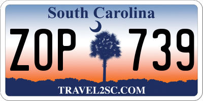 SC license plate ZOP739