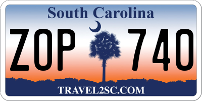 SC license plate ZOP740
