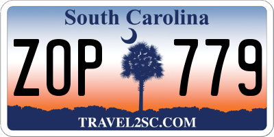 SC license plate ZOP779