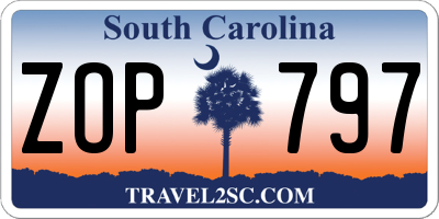 SC license plate ZOP797