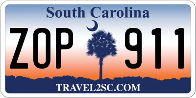 SC license plate ZOP911
