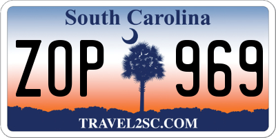 SC license plate ZOP969