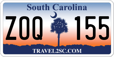 SC license plate ZOQ155