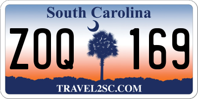 SC license plate ZOQ169