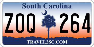 SC license plate ZOQ264