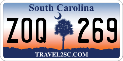 SC license plate ZOQ269