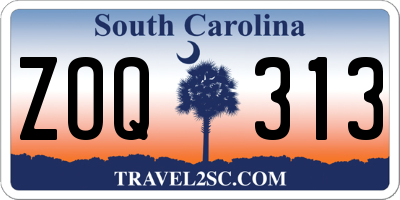 SC license plate ZOQ313