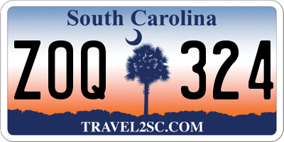 SC license plate ZOQ324