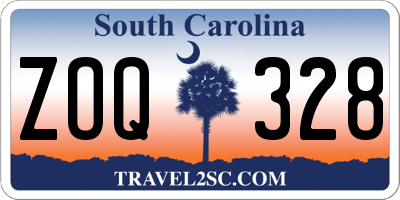 SC license plate ZOQ328