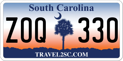 SC license plate ZOQ330