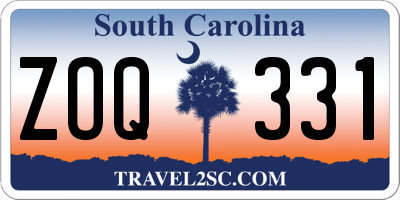 SC license plate ZOQ331