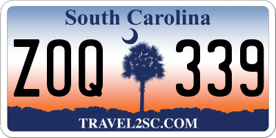 SC license plate ZOQ339
