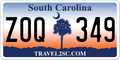 SC license plate ZOQ349