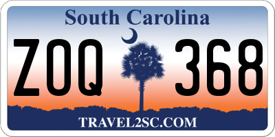 SC license plate ZOQ368