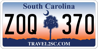 SC license plate ZOQ370