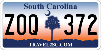 SC license plate ZOQ372