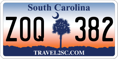 SC license plate ZOQ382