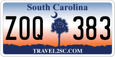 SC license plate ZOQ383