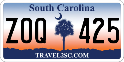 SC license plate ZOQ425