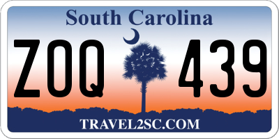 SC license plate ZOQ439