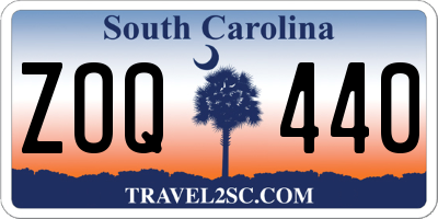 SC license plate ZOQ440