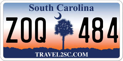 SC license plate ZOQ484