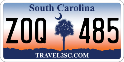 SC license plate ZOQ485