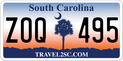 SC license plate ZOQ495