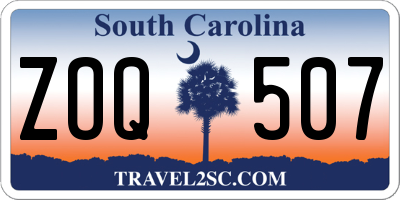 SC license plate ZOQ507